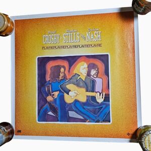 Crosby Stills & Nash Replay 24x24 Vintage 1980 Atlantic Records Promo Poster